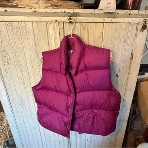 L.L. Bean Women's Purple Down Puffer Vest